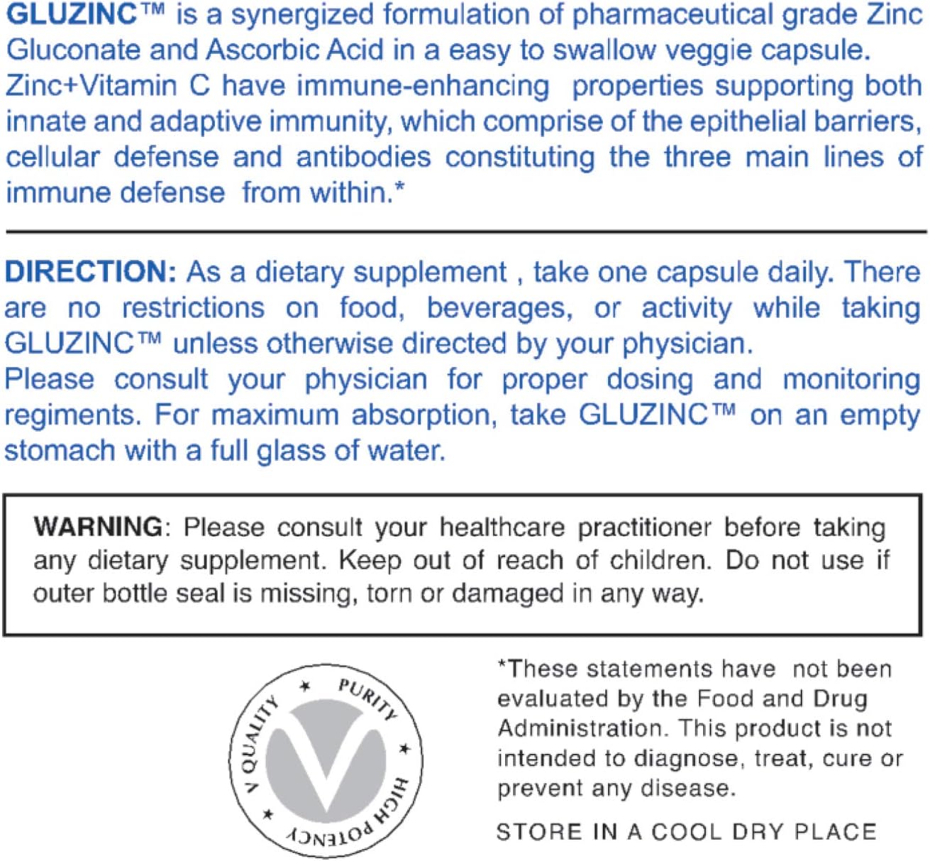 High-Potency Zinc and Vitamin C Power Pack for Mental Sharpness - 2 Bottles, 120 Capsules