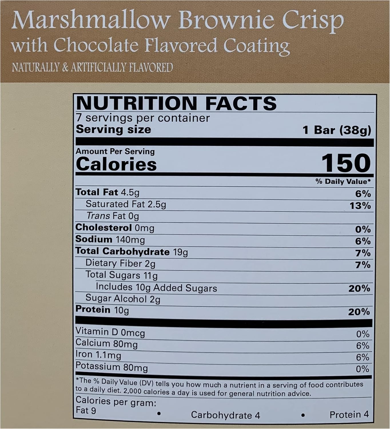 High Protein Marshmallow Brownie Crisp Bars for  Slimming Formula  & Wellness (7 bars/box)