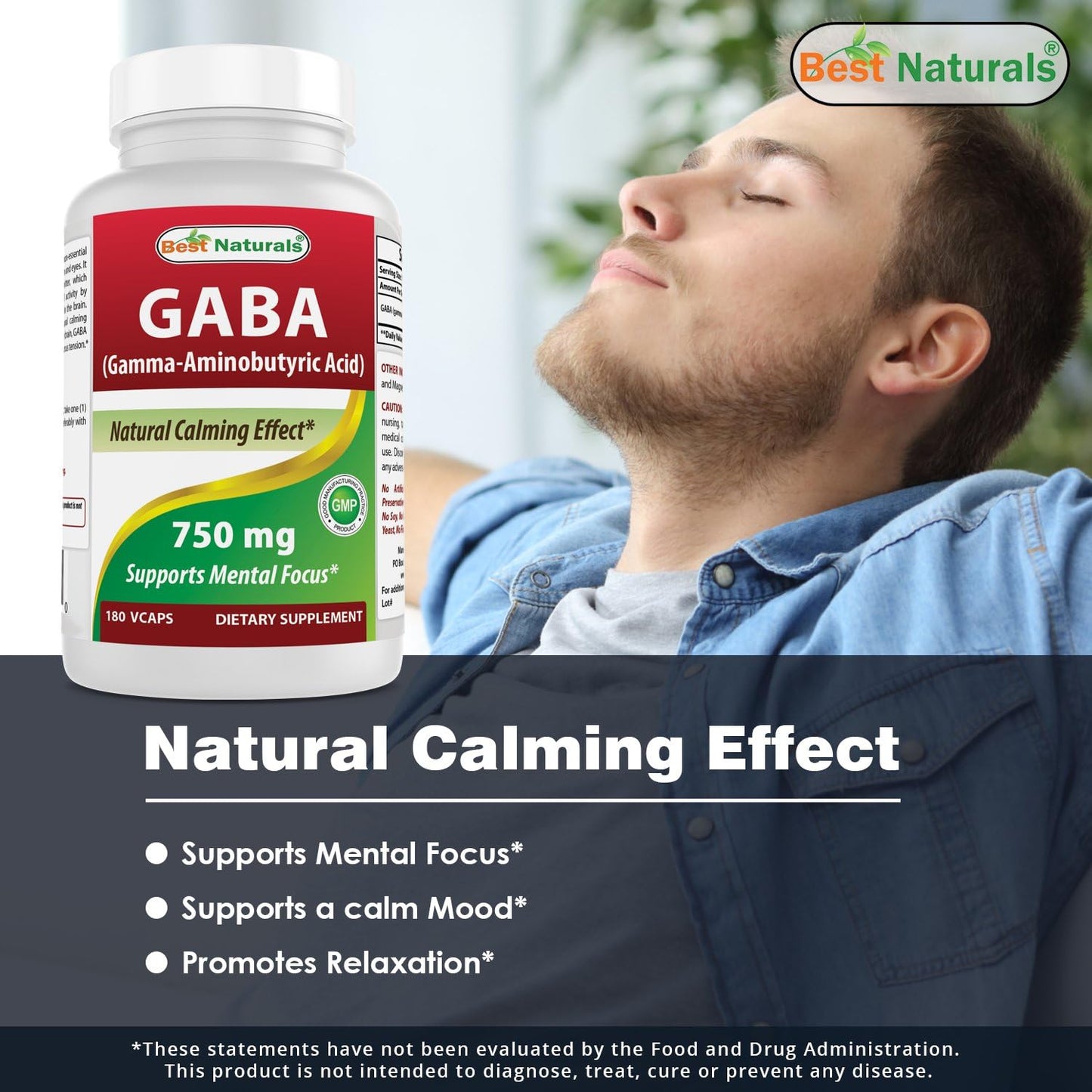 High-Quality 1000mg Glycine and 750mg GABA Supplement for Stress Relief and Sleep Support