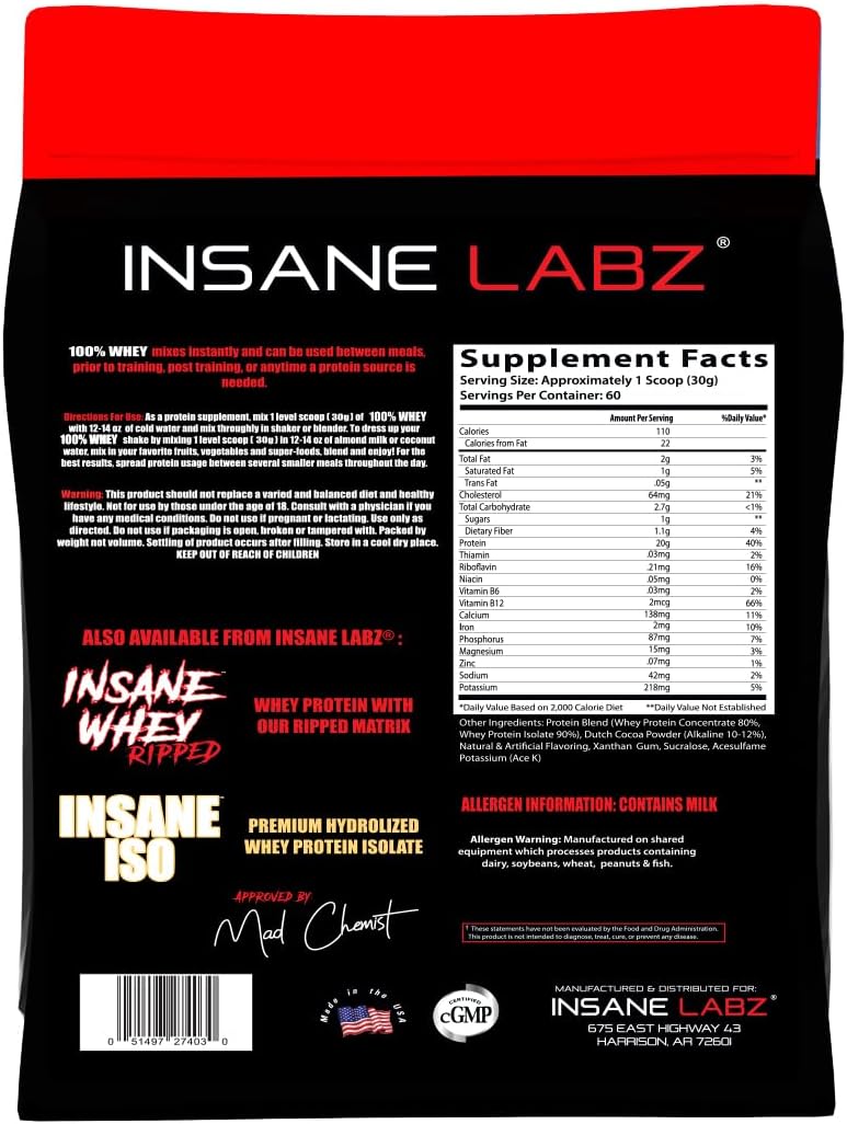 High-Quality Insane Labz Whey Protein Powder for Muscle Growth and Recovery