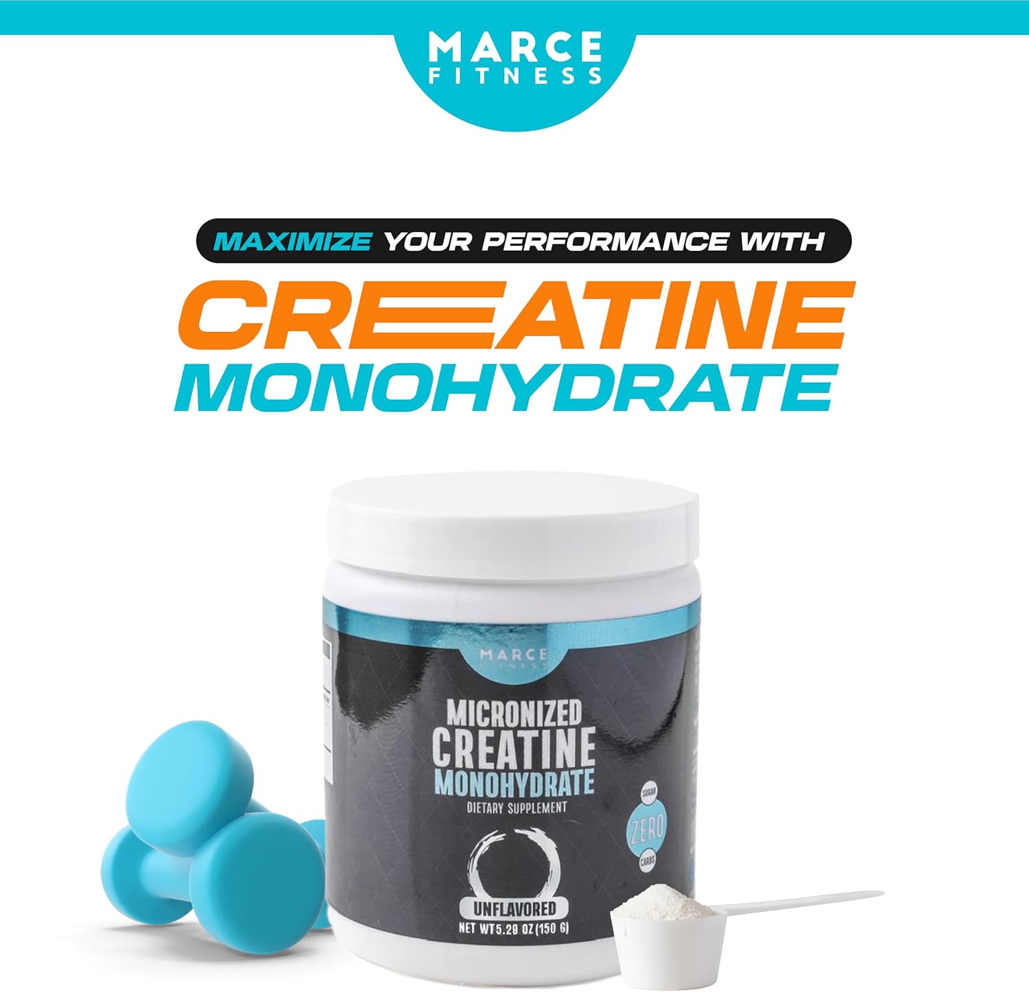 High-Quality Micronized Creatine Monohydrate Supplement by MARCE FITNESS - Improve Performance and Build Muscle
