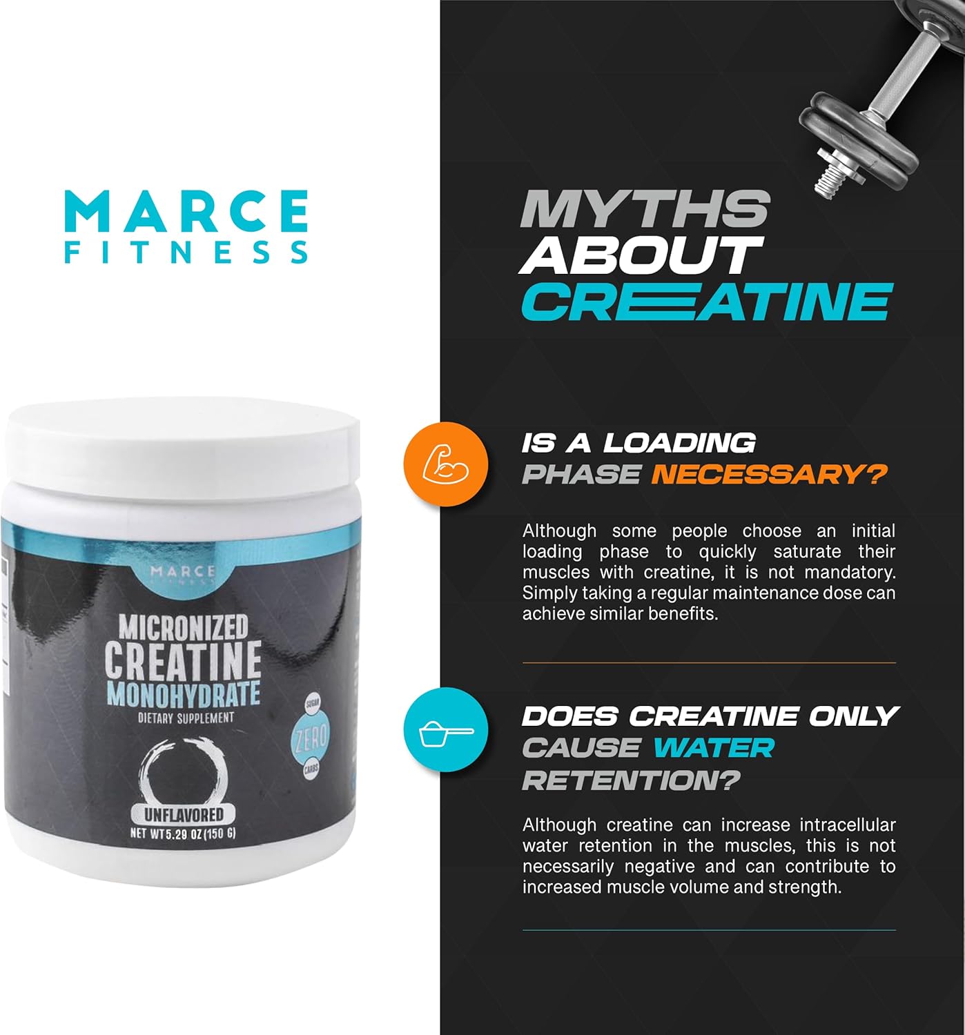 High-Quality Micronized Creatine Monohydrate Supplement by MARCE FITNESS - Improve Performance and Build Muscle