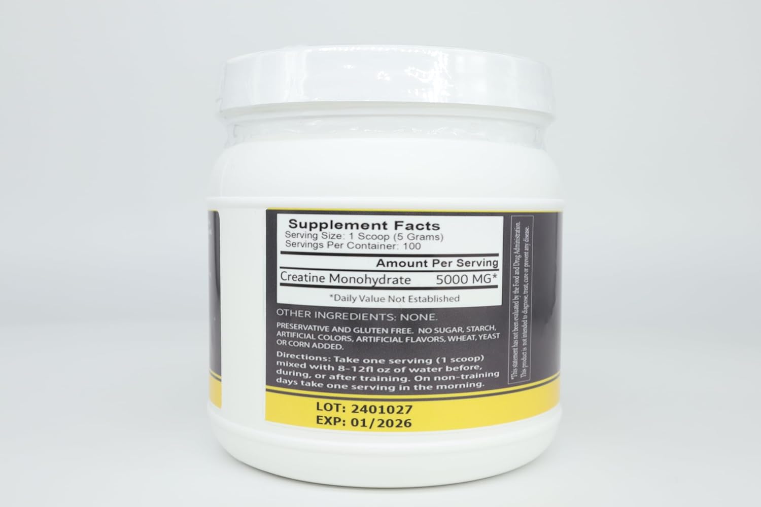 High-Quality Unflavored Creatine Monohydrate Powder for Muscle Gain & Recovery | 5g per Serving | Workout Supplement for Men & Women | 500g