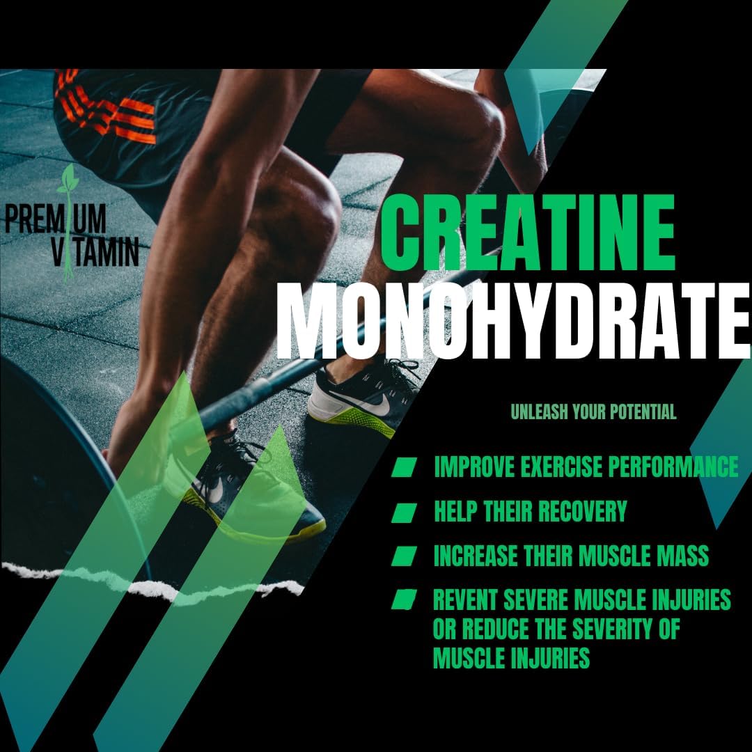 High-Quality Unflavored Creatine Monohydrate Powder for Muscle Gain & Recovery | 5g per Serving | Workout Supplement for Men & Women | 500g
