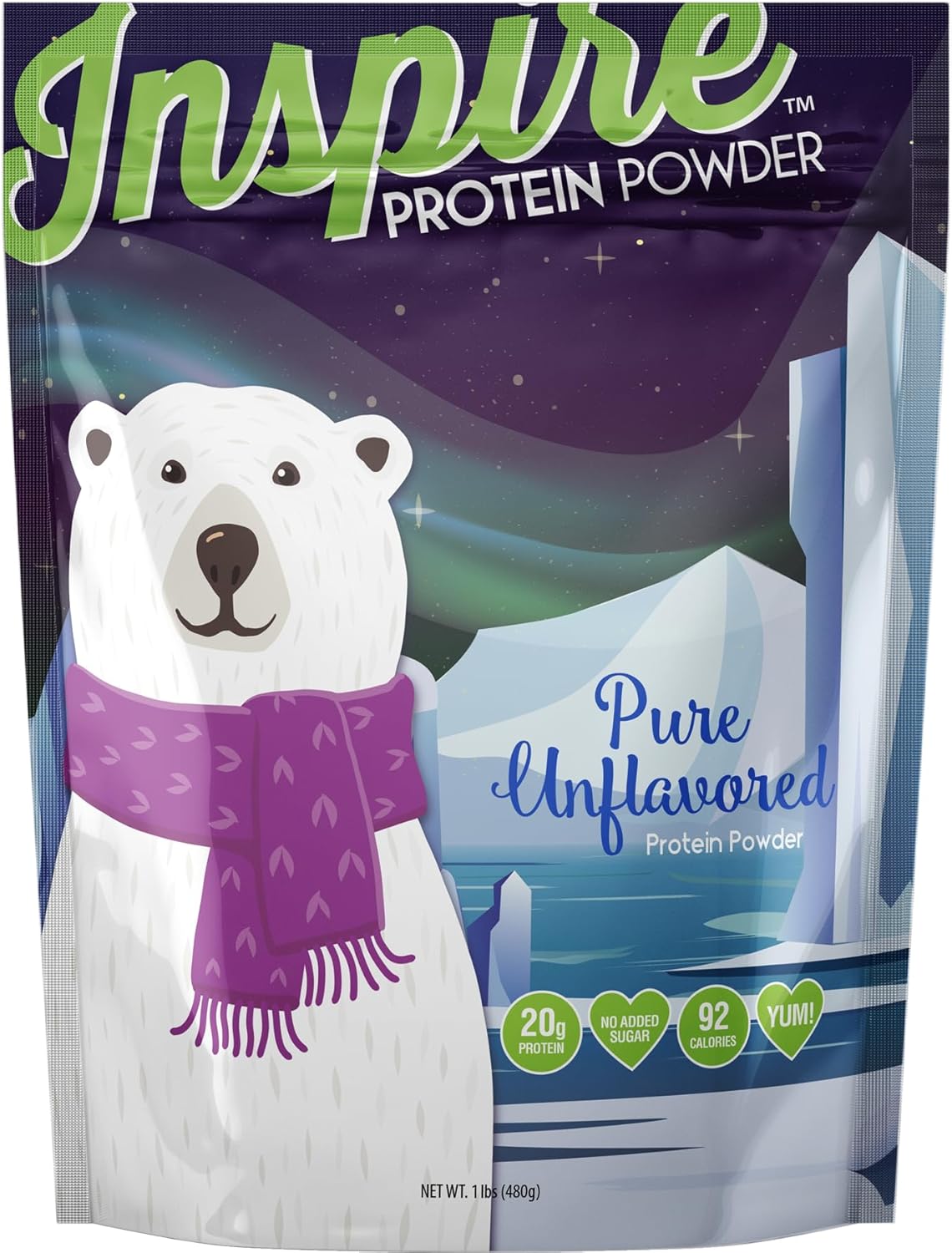 High Quality Unflavored Whey Protein Isolate Powder - 20g Protein per Serving for Bariatric Diets - 20 Servings