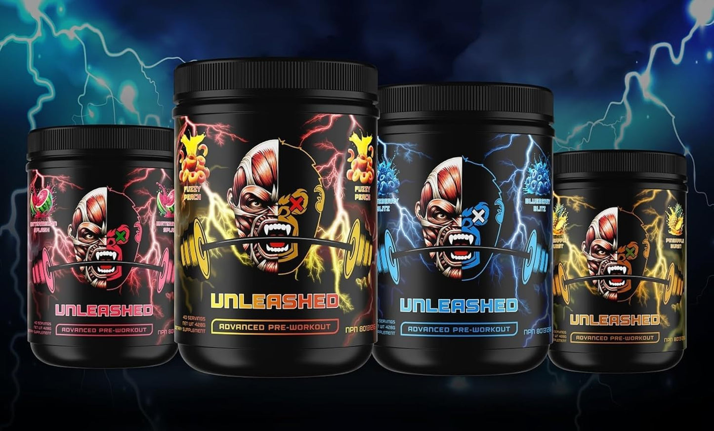 High Stim Pre Workout Powder for Energy, Pumps, Endurance & Focus | APE-X Unleashed Blend with L-Citrulline, Beta Alanine, Alpha GPC, Caffeine | 40 Servings (Fuzzy Peach)