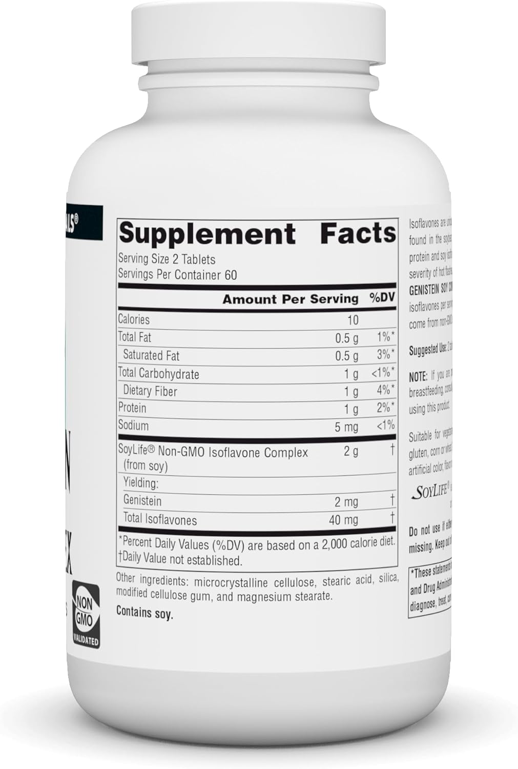 High Strength Genistein Soy Complex Supplement - 1000 mg - 120 Tablets by Source Naturals