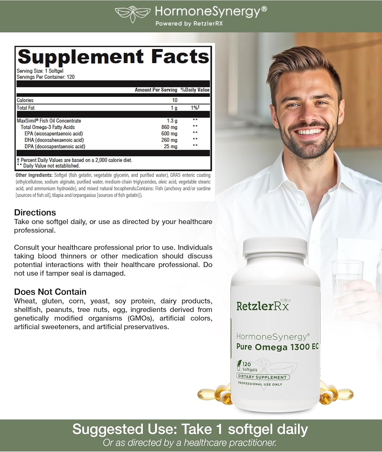 High-Strength Omega 3 Fish Oil Softgels with Enhanced Absorption - IFOS Verified - 120 Count