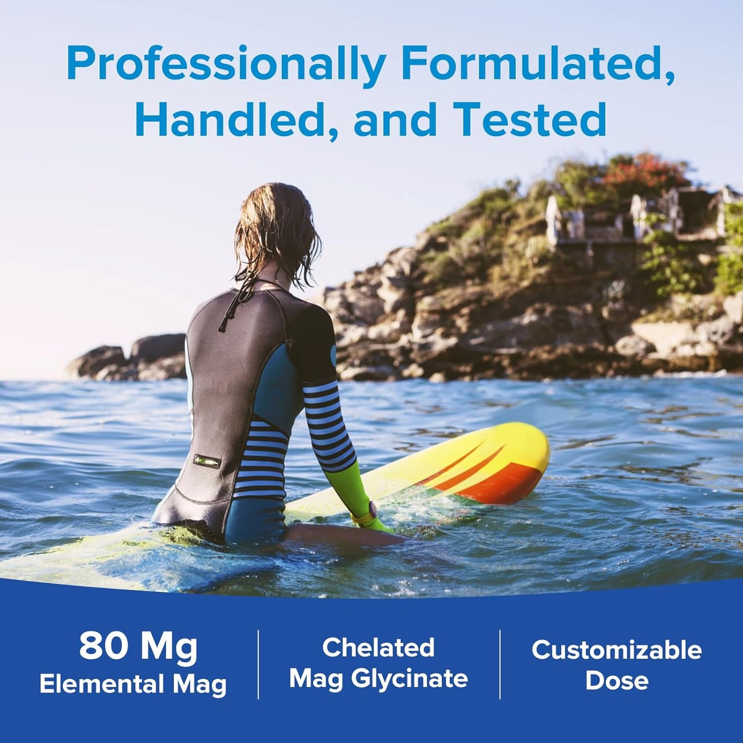 Highly Absorbable Magnesium Glycinate Capsules for Rest & Mood Support - 80mg Elemental Mag, Fully Chelated, Gentle on Stomach - 90 Vegan Capsules for Adults & Kids