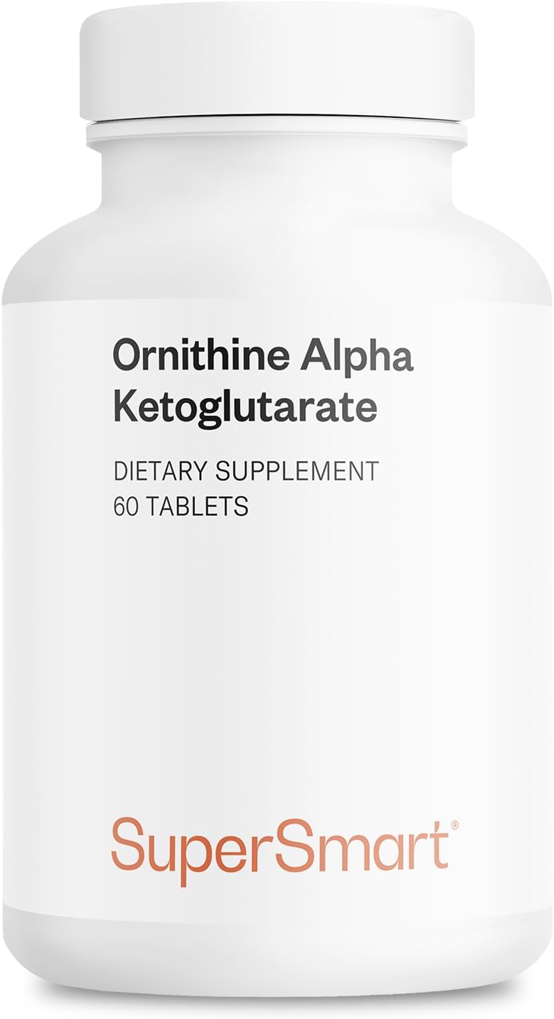 Highly Bioavailable Ornithine Alpha Ketoglutarate (OKG) Supplement - 10g Daily Dose - Easy-to-Take L-Ornithine Tablets - Non-GMO & Gluten Free - 60 Count
