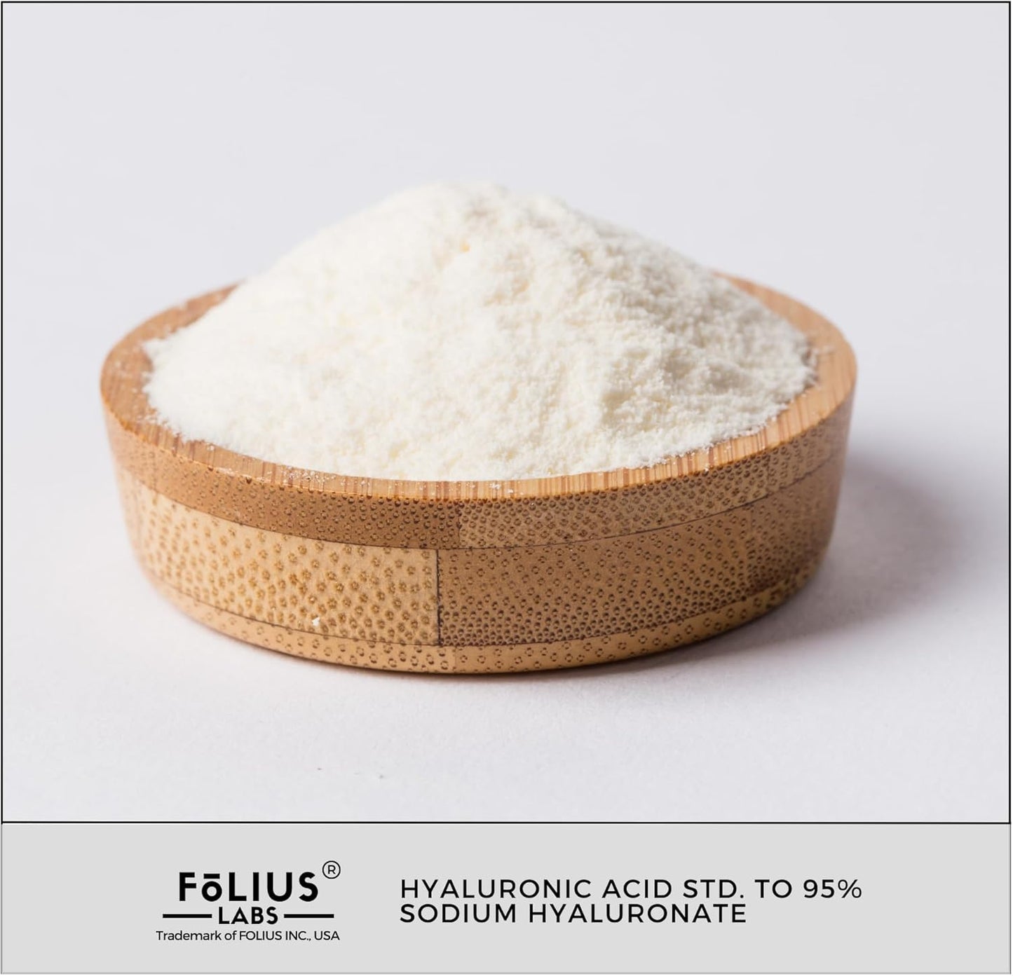 Highly Purified Hyaluronic Acid Capsules 500mg - 95% Sodium Hyaluronate - Low Molecular Weight - Non-GMO - 60 Capsules