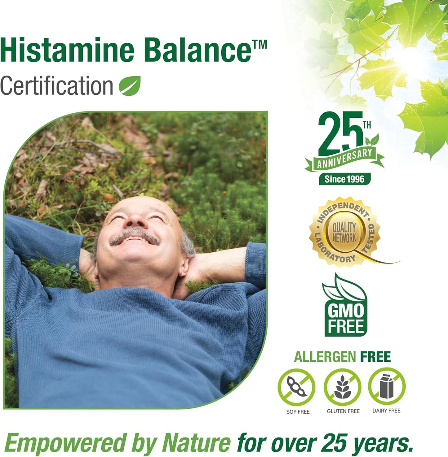 Histamine Balance Capsules - Natural Supplement for Immune & Respiratory Health - 60 Veggie Capsules
