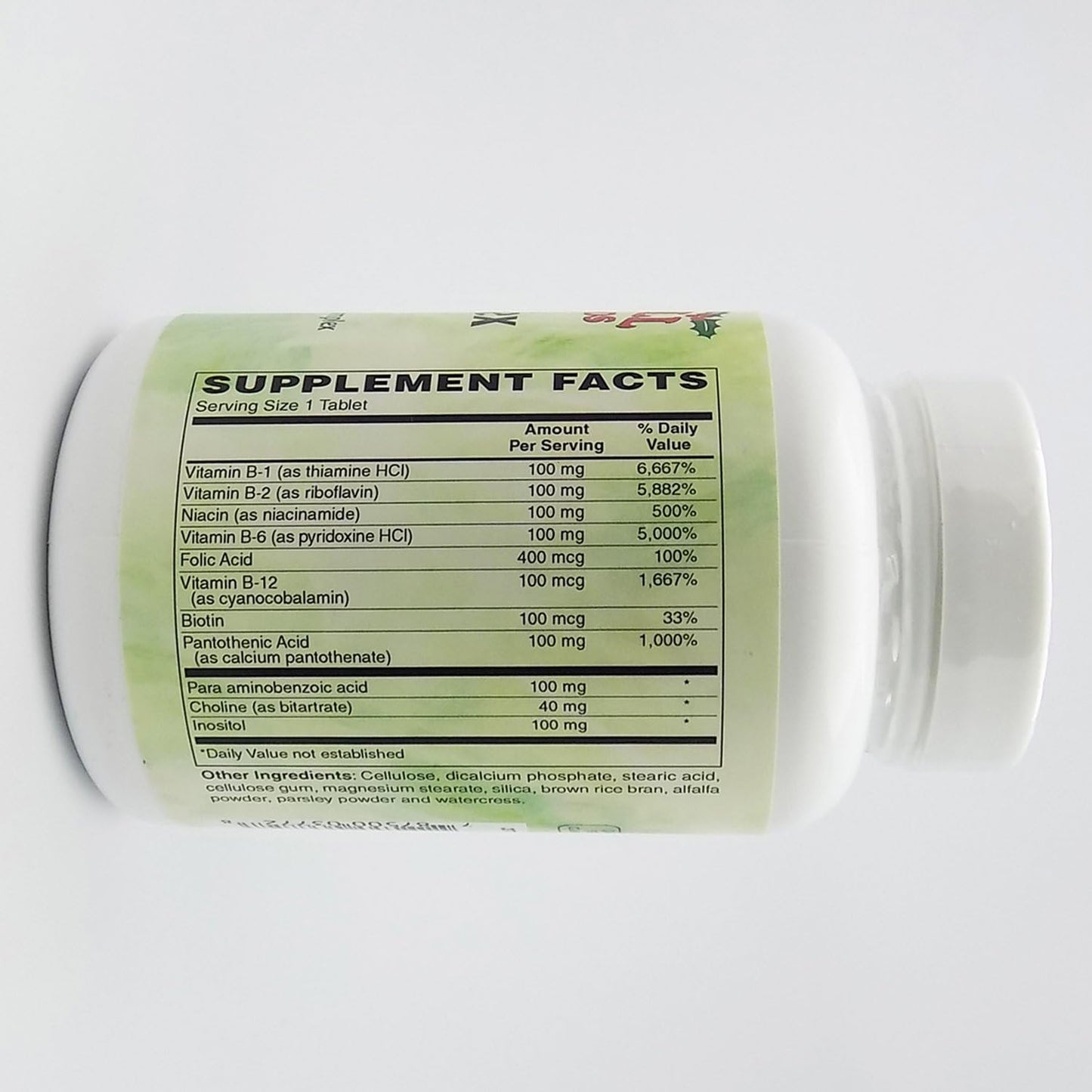 Holly Hill Health Foods B Complex 100 Vegetarian Formula - 100 Tablets, High-Quality Supplement for Overall Health