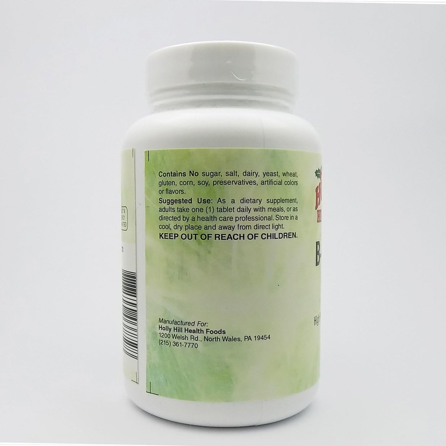 Holly Hill Health Foods B Complex 100 Vegetarian Formula - 100 Tablets, High-Quality Supplement for Overall Health