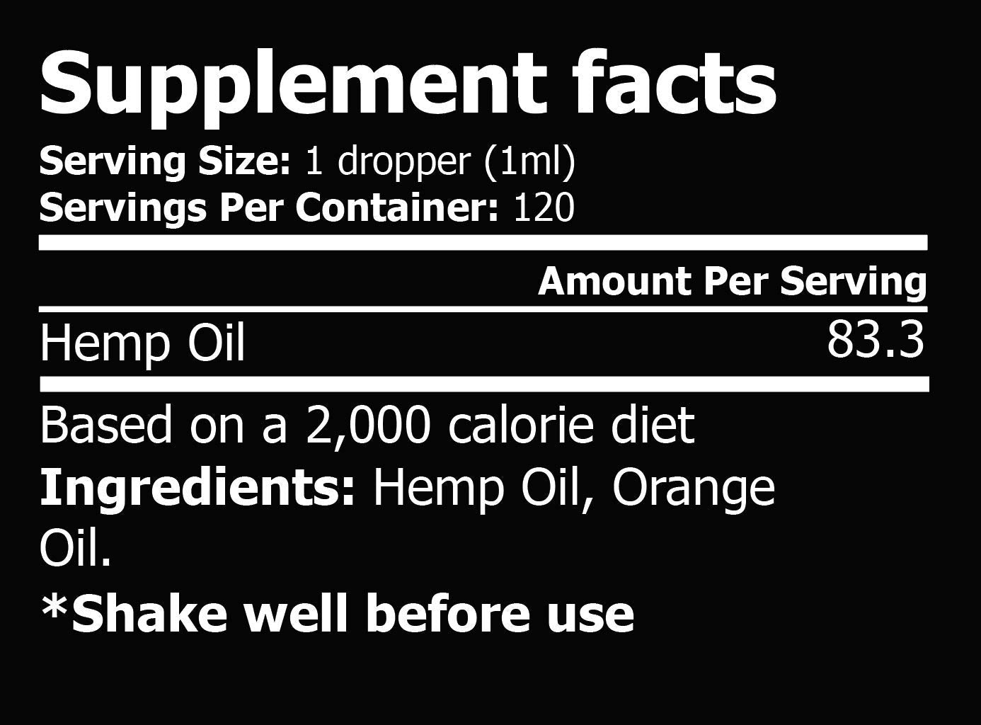 House of Healing metabolism booster Oil 10,000mg Extract Drops for Joint, Hair, Skin & Nail Health - Omega 3,6,9 Rich (Orange)