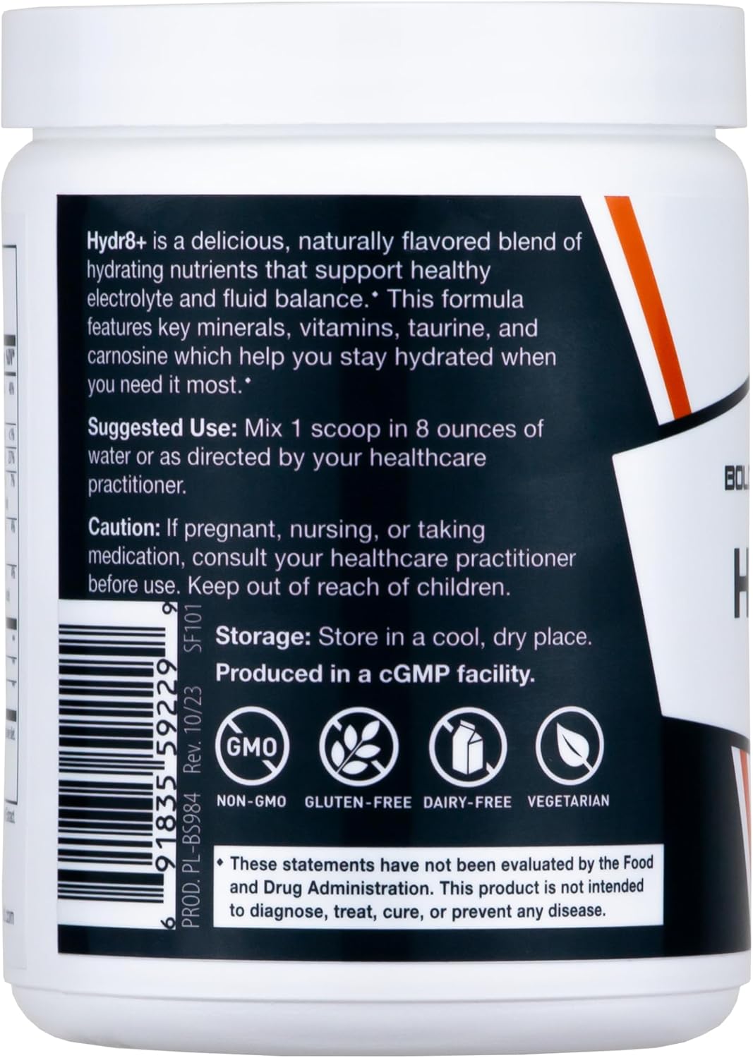Hydr8+ Hydration & Vitamin Powder - Keto Friendly, No Sugar, Non-GMO - 30 Servings