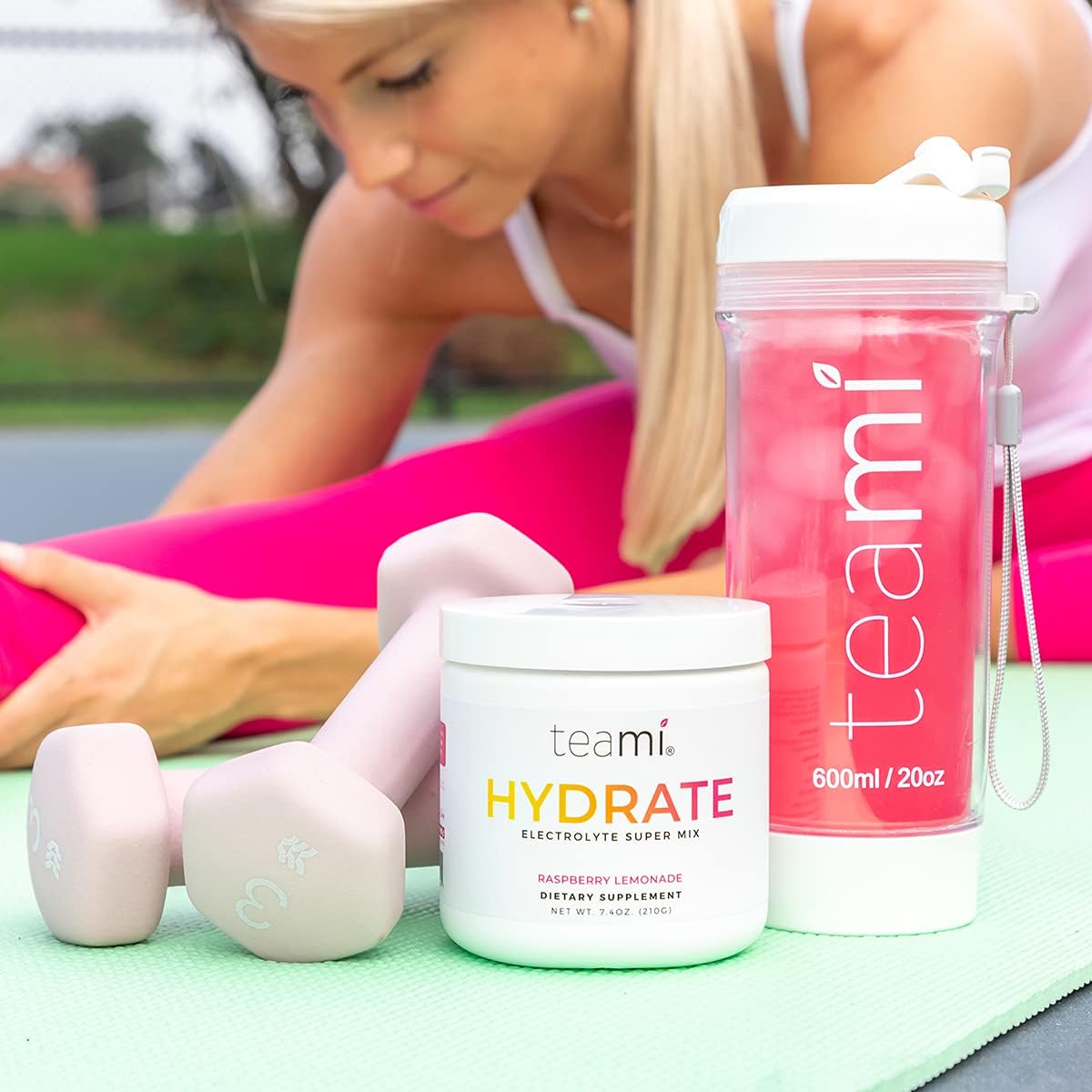 Hydrate & Energize with Teami Electrolytes Powder - Calcium, Magnesium, Chloride & Potassium Supplement - 45 Servings - Keto-Friendly Electrolyte Drink Mix with Vitamins & Minerals