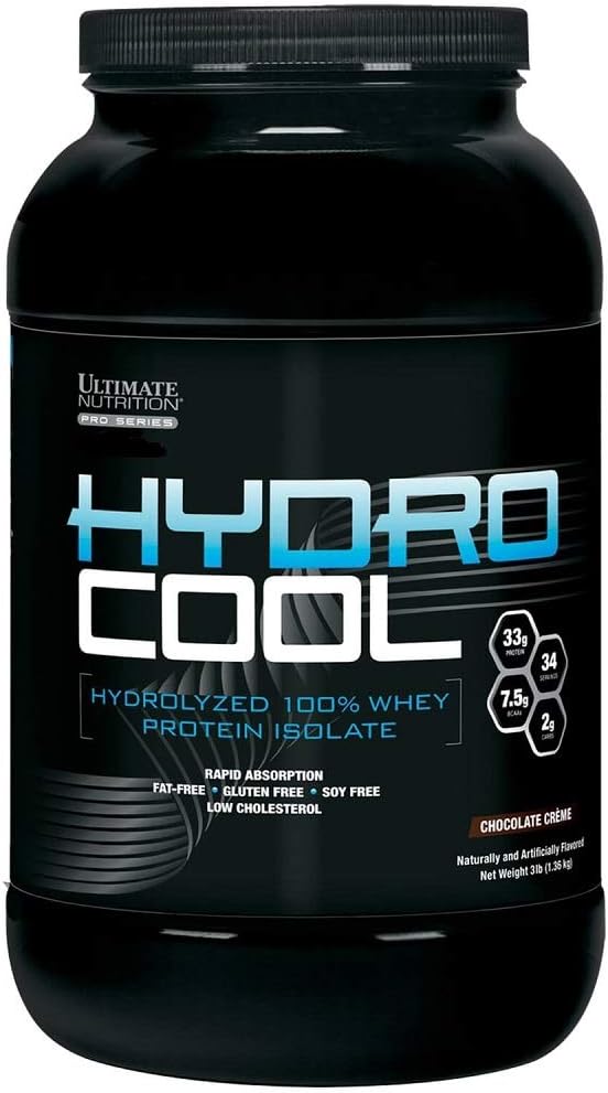 HydroCool Hydrolyzed Whey Protein Isolate Powder - Cookies & Cream Flavor, 3lb, High Protein Content, Rapid Absorption, No Bloating, Fat & Gluten Free
