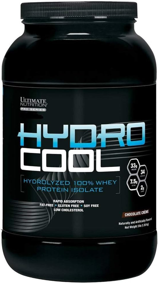 HydroCool Hydrolyzed Whey Protein Isolate Powder - Cookies & Cream Flavor, 3lb, High Protein Content, Rapid Absorption, No Bloating, Fat & Gluten Free
