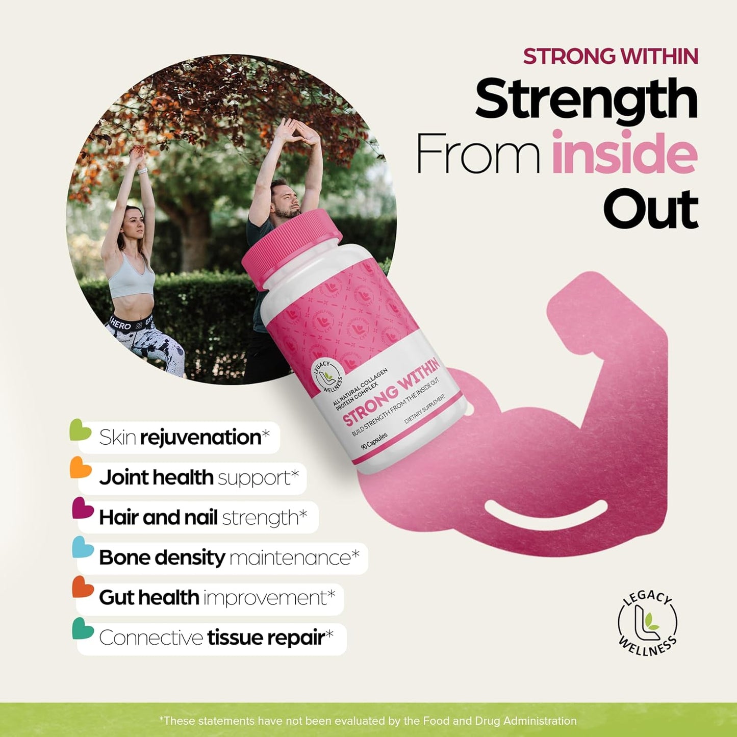 Hydrolyzed Collagen Peptides Capsules for Joint Health, Skin, Hair & Nails - Multi Collagen Protein Powder Supplement with Type I II III V X - Keto Friendly, 30 Servings