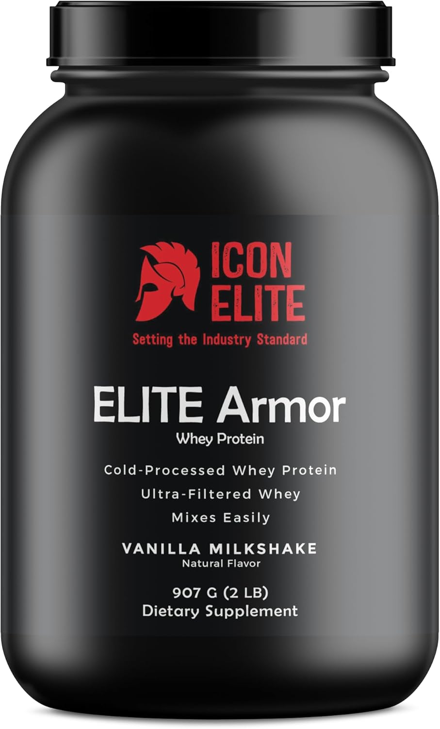ICON ELITE Armor Whey Protein Powder - 2LB Vanilla Milkshake Flavor