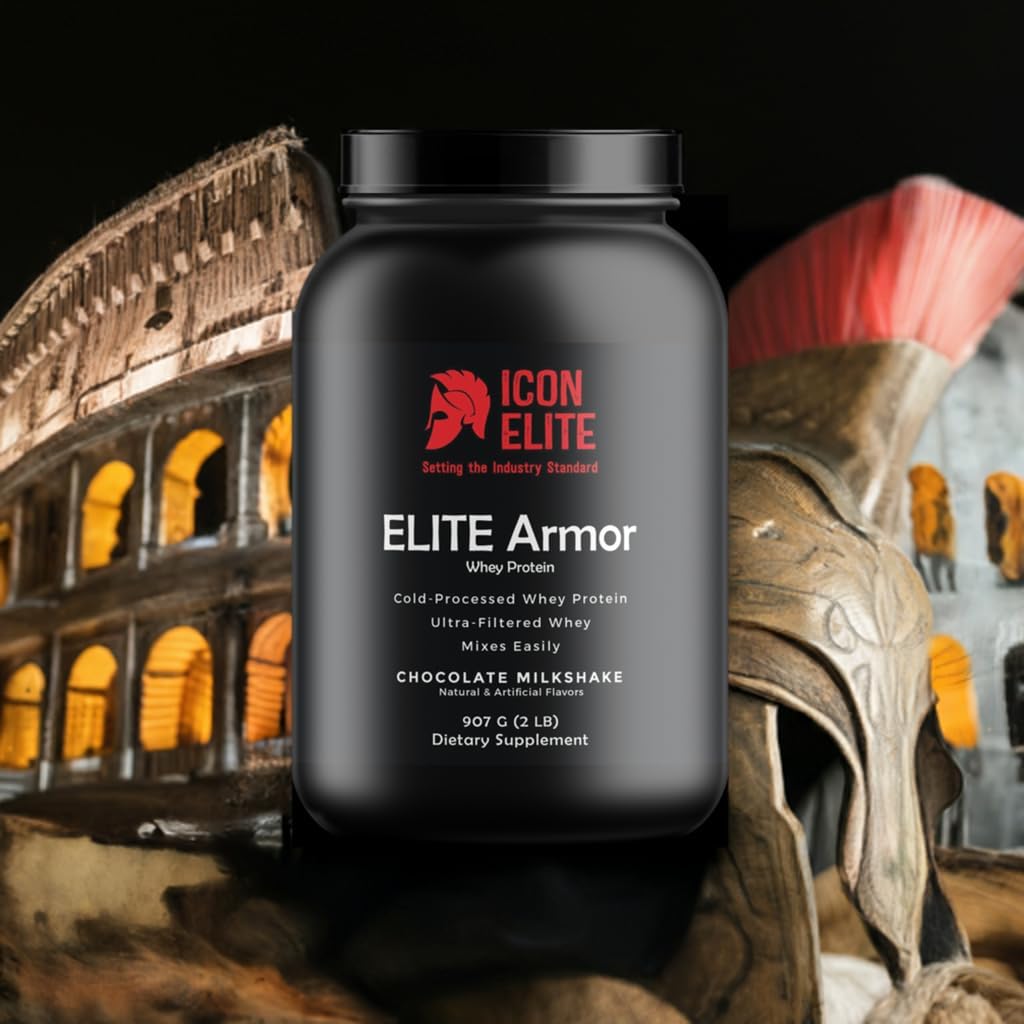 ICON ELITE Armor Whey Protein Powder - 2LB Vanilla Milkshake Flavor