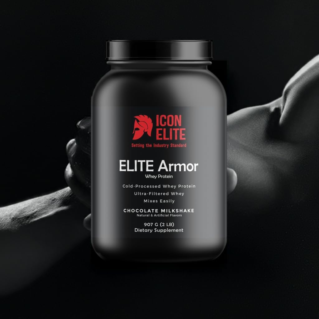 ICON ELITE Armor Whey Protein Powder - 2LB Vanilla Milkshake Flavor