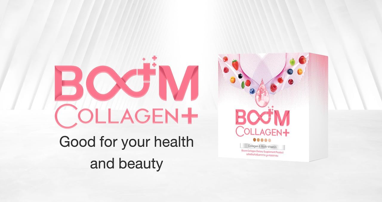 IconGroup Boom Collagen Plus: Dietary Supplement with Freshwater Fish Scale-derived Collagen & Natural Vitamins