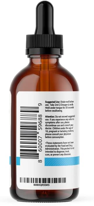 Immune Support Liquid Drops: 5-In-1 Daily Vitamins with Quercetin, Echinacea, Elderberry, Zinc, and Vitamin C - Adult Immunity Booster - 30 Day Supply