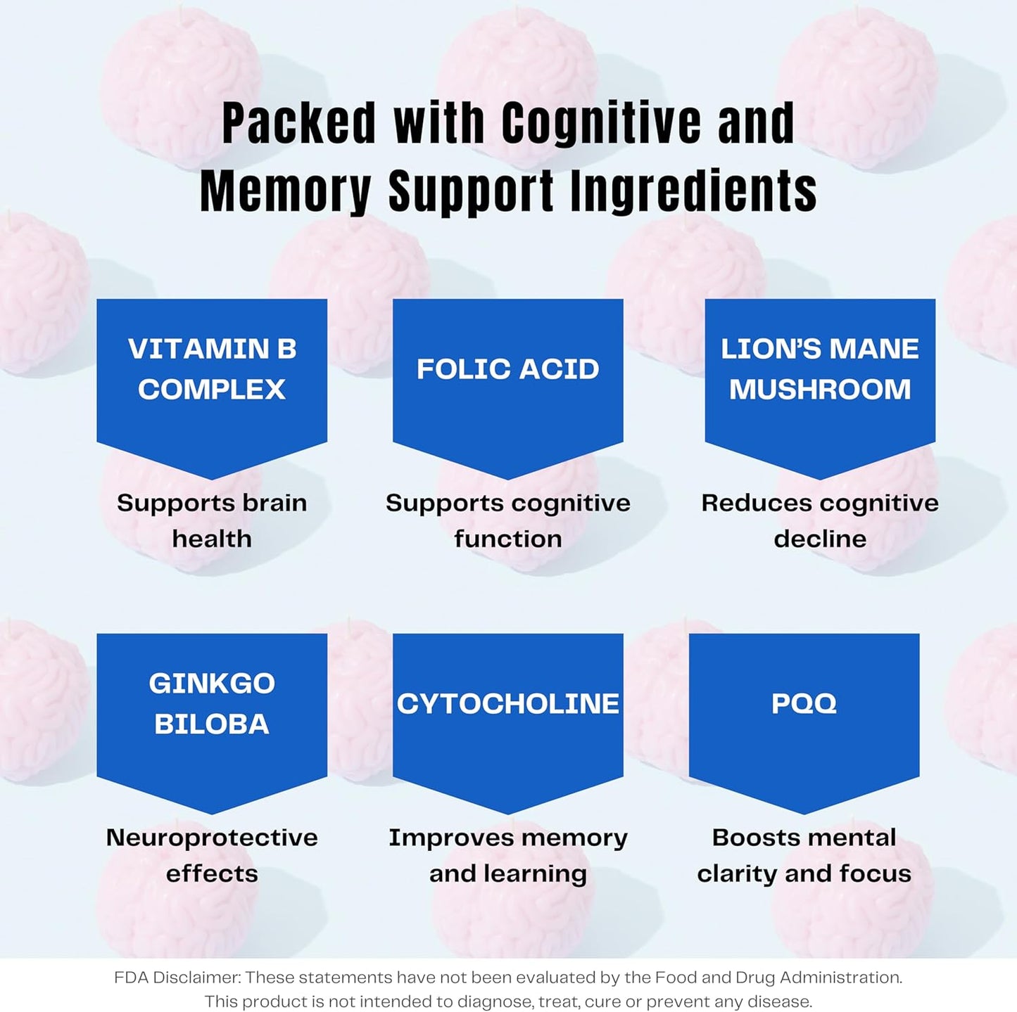 Immunocorp Acuitol Brain Supplement with Vitamin B6 and B12 for Memory, Focus, and Cognitive Support - 60 Capsules