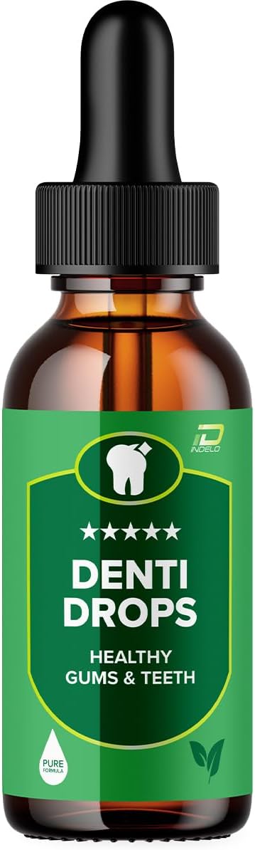 Indelo Denti Drops Pro - Natural Liquid Supplement for Healthy Teeth and Gums - 1 Month Supply
