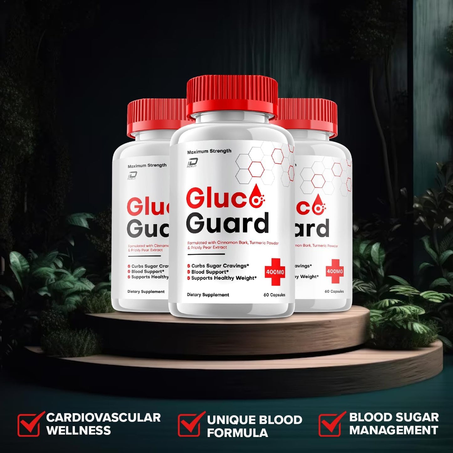 Indelo GlucoGuard Capsules - Natural Advanced Supplement for Healthy Glucose Levels - 2 Pack (120 Capsules)