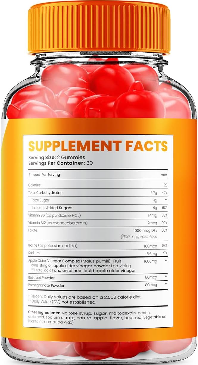 Indelo Shred Max Keto ACV Gummies - Reviews, Weight Management Formula with B12 - 60 Gummies