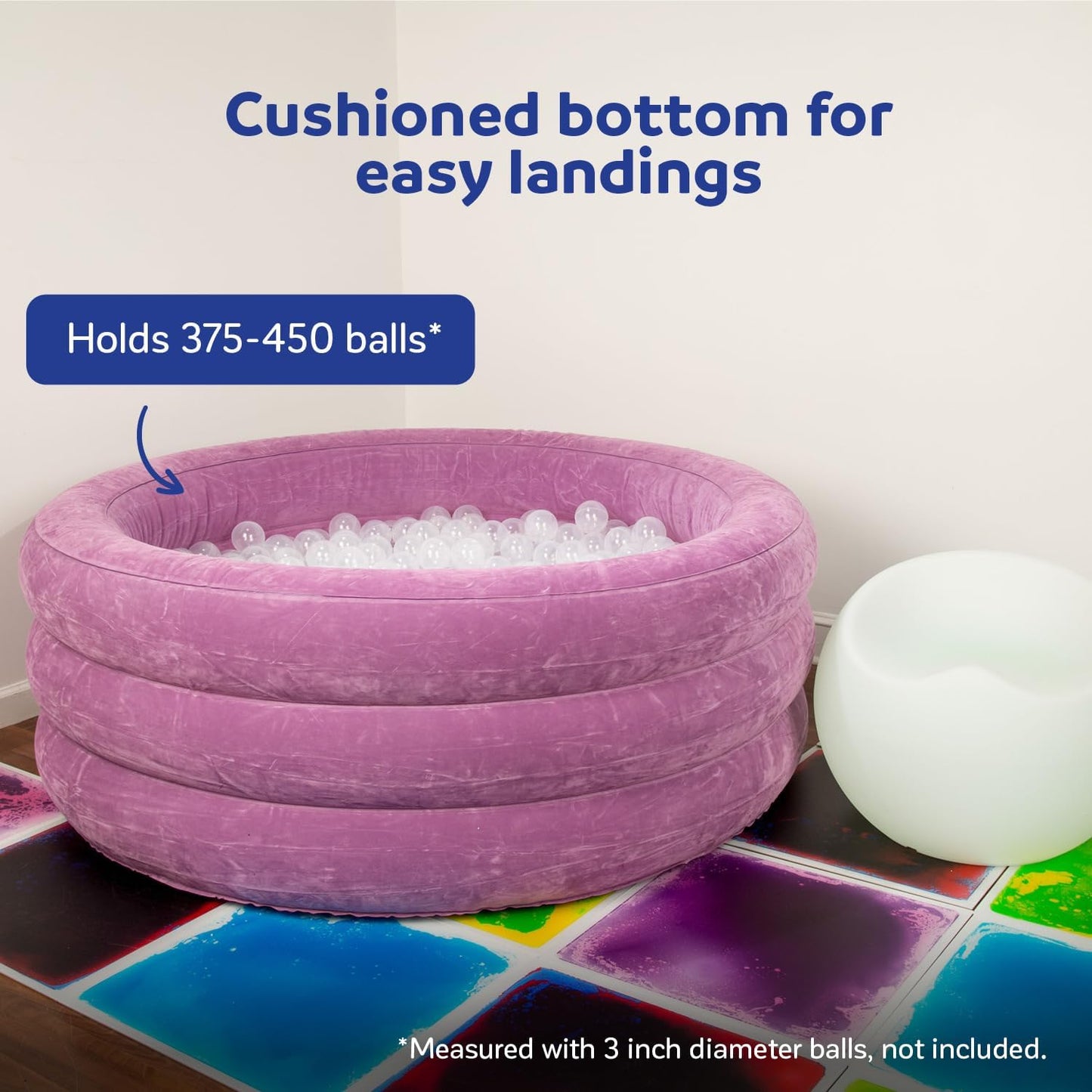 Inflatable Fun and Function Air-Lite Ball Pit for Toddlers & Kids - Indoor Soft Play Sensory Tool for Children with Special Needs