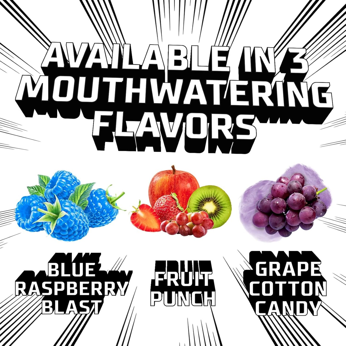 Informed Choice Certified Blue Raspberry Pre-Workout Powder with Hydration and Amino Acids for 20 Servings