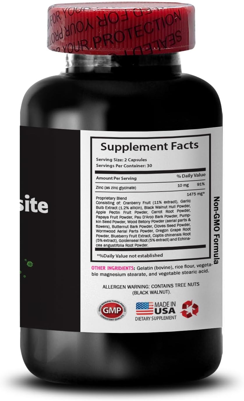 Inner Detox Anti-Parasite Complex - Daily Wellness Support - Herbal Blend for Clean Pathways - 180 Capsules