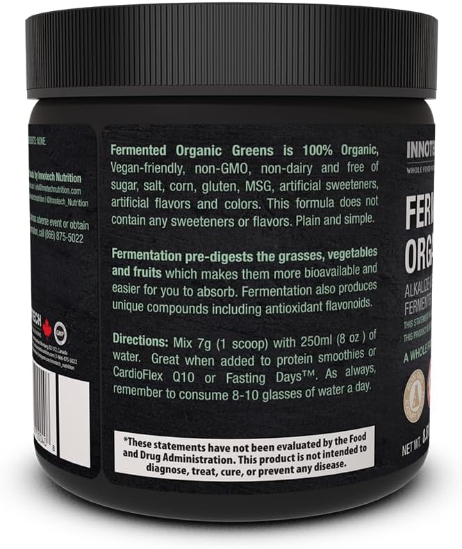 Innotech Nutrition Fermented Organic Greens Unflavoured 250g - Healthy Nutritional Supplement