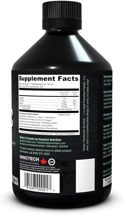 Innotech Nutrition Liquid Fermented Probiotic - 500 Ml for Gut Health and Digestive Support