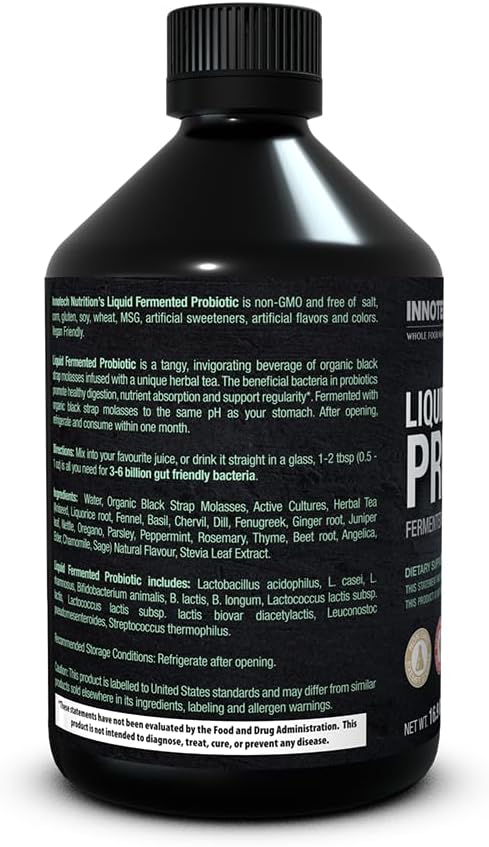 Innotech Nutrition Liquid Fermented Probiotic - 500 Ml for Gut Health and Digestive Support