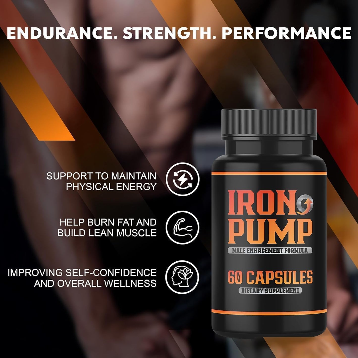 Iron Pump Max Support Dietary Supplement - 180 Capsules Pack