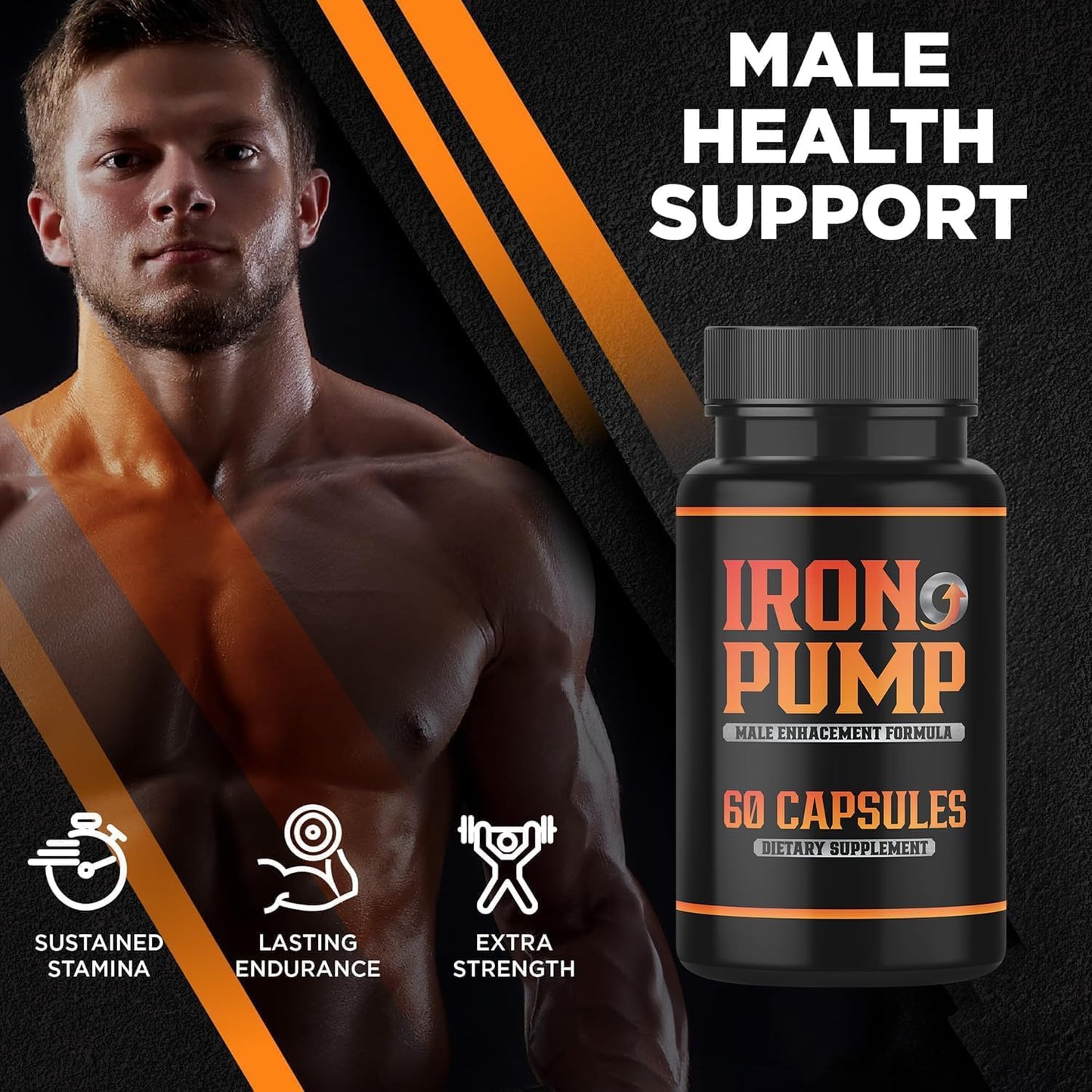 Iron Pump Max Support Dietary Supplement - 180 Capsules Pack