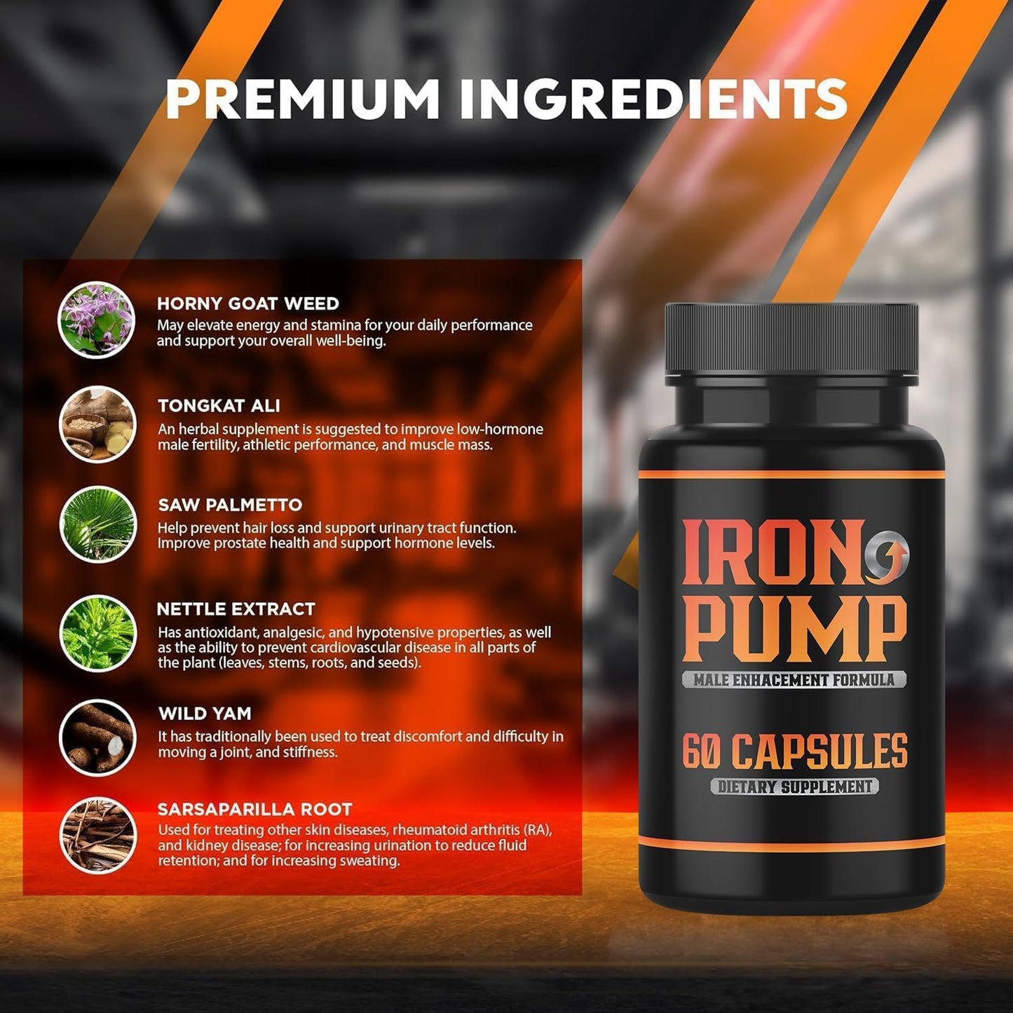 Iron Pump Max Support Dietary Supplement - 180 Capsules Pack