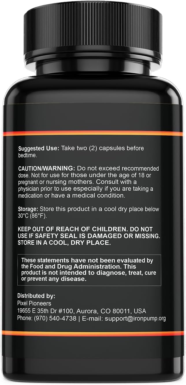 Iron Pump Max Support Dietary Supplement - 180 Capsules Pack