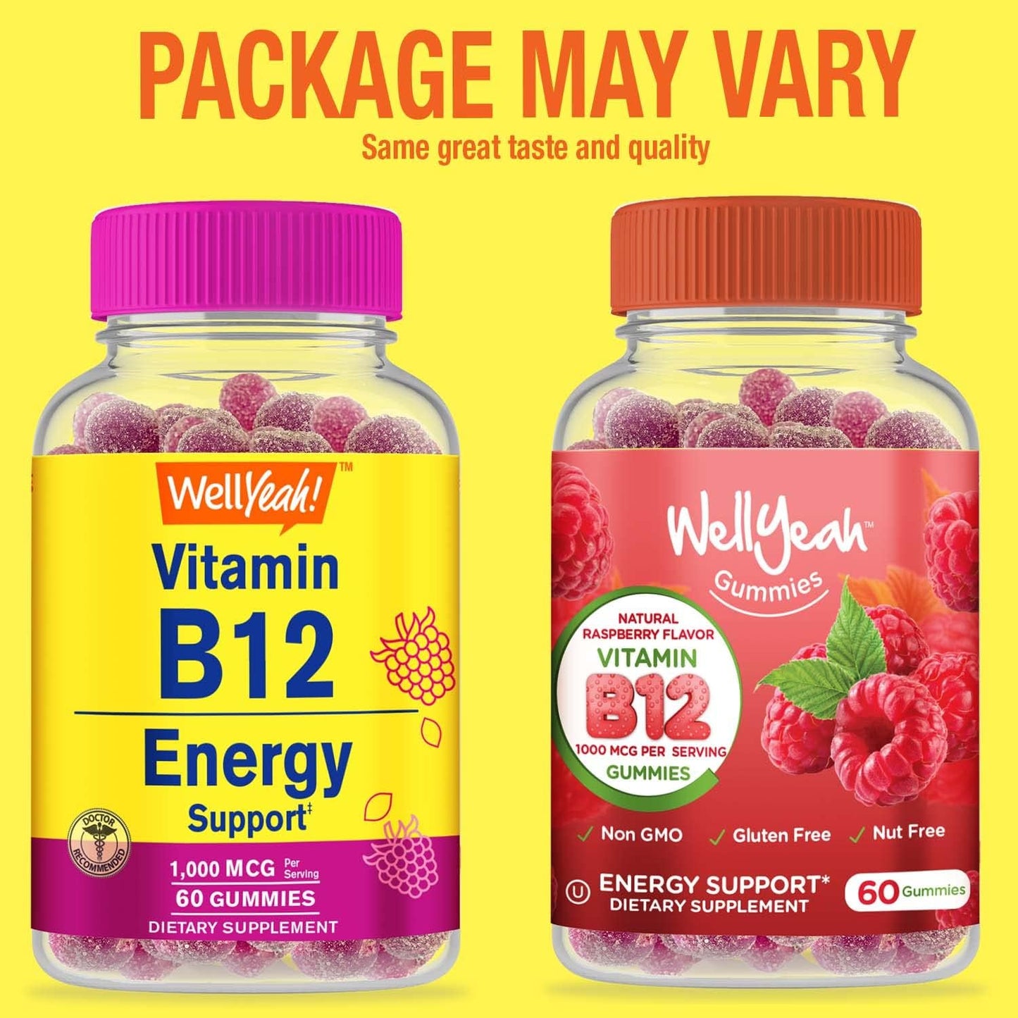 Iron, Vitamin C, and B12 Gummies Bundle - Tasty Vitamin Supplement, Gluten-Free, GMO-Free Chewables