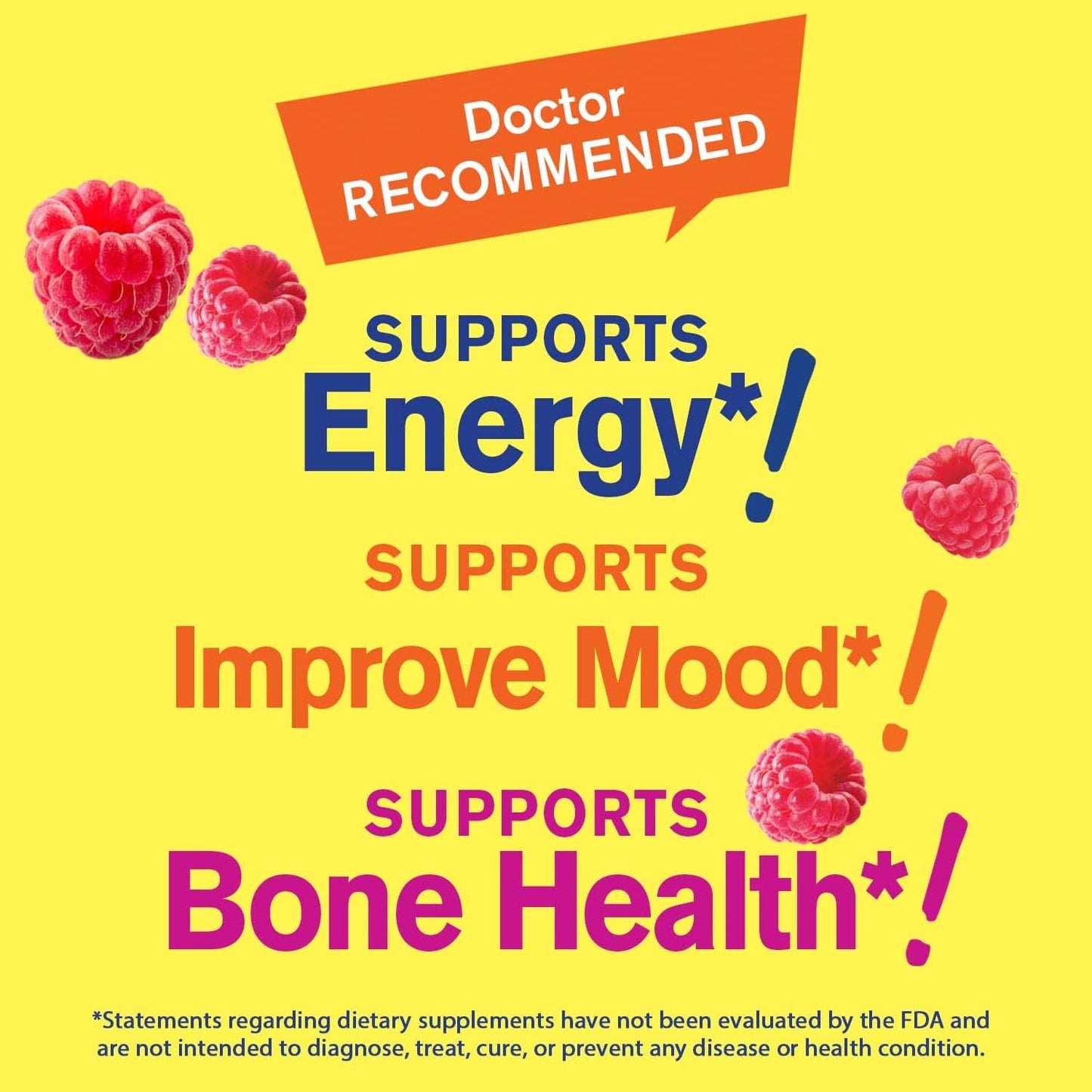 Iron, Vitamin C, and B12 Gummies Bundle - Tasty Vitamin Supplement, Gluten-Free, GMO-Free Chewables