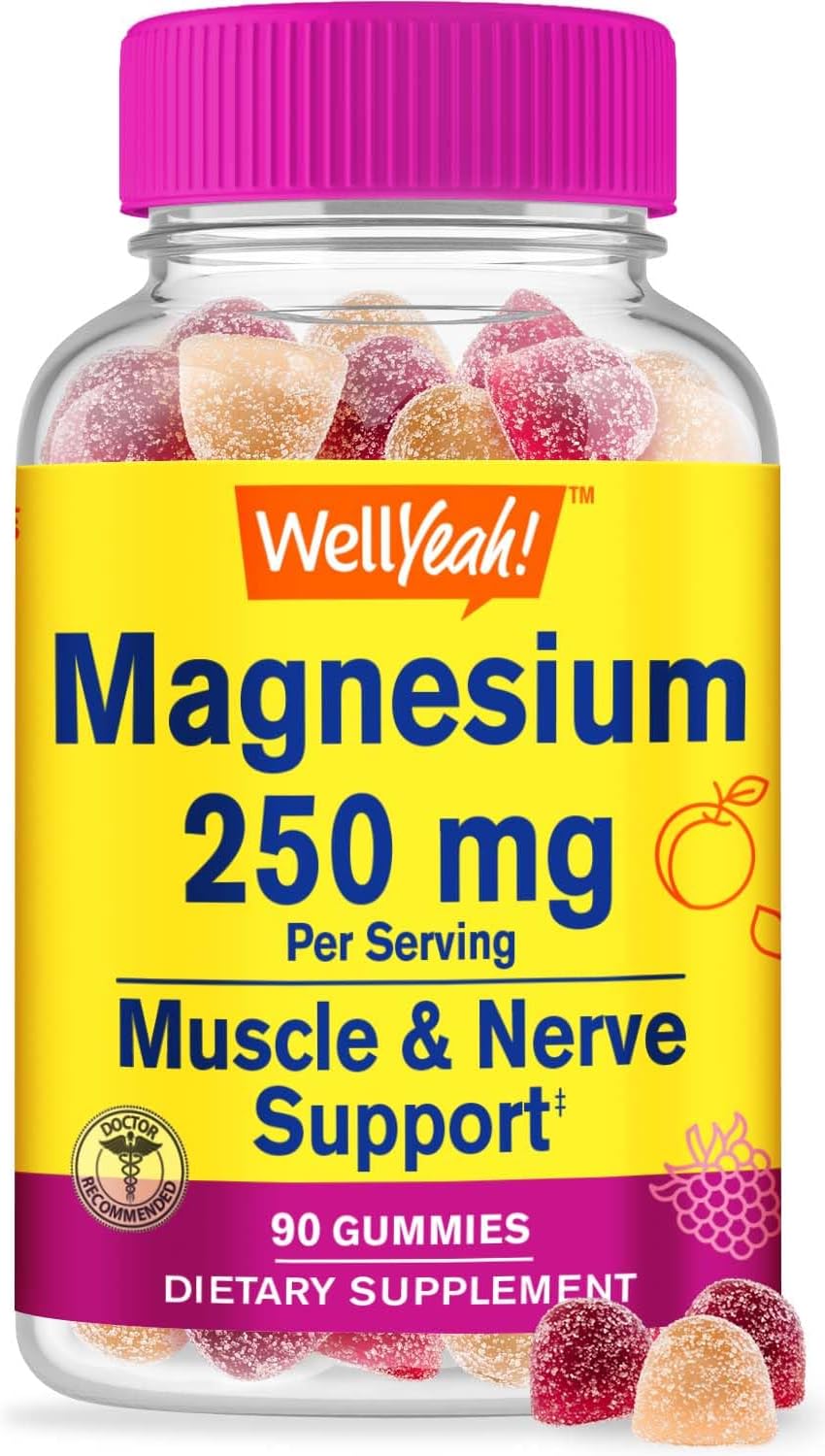 Iron, Vitamin C, and Magnesium Citrate Gummy Bundle - Gluten Free Chewable Supplement with Great Taste - GMO Free - 250mg