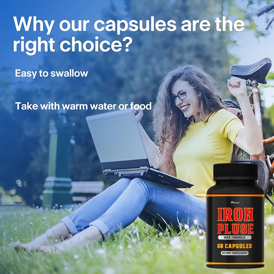 IronPulse Max Formula Capsules - 2 Pack for Iron Support and Energy Boost