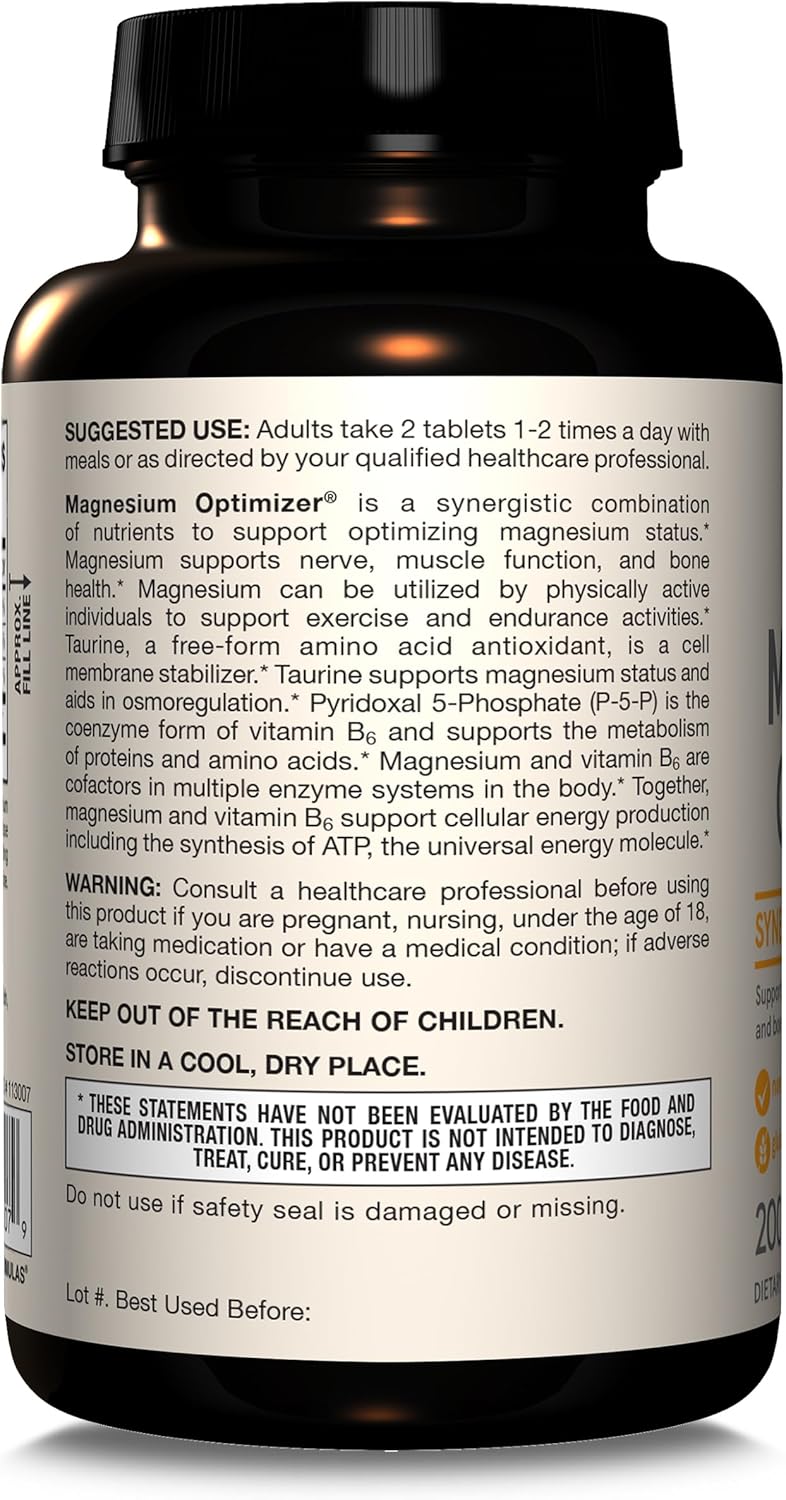 Jarrow Formulas Magnesium Optimizer Supplement - 2400 Tablets for Nerve, Muscle, and Bone Health, Bulk Pack of 12