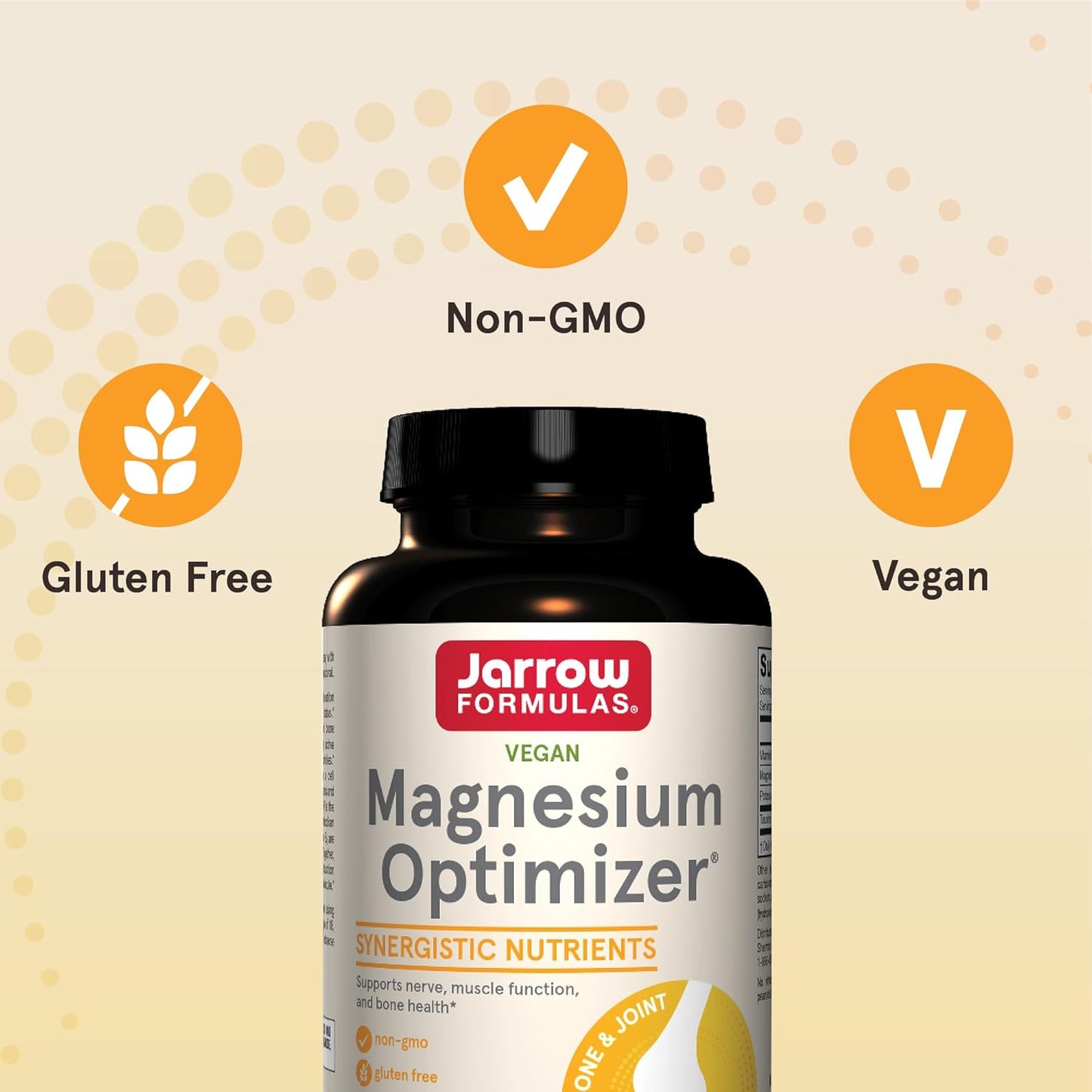 Jarrow Formulas Magnesium Optimizer Supplement - 2400 Tablets for Nerve, Muscle, and Bone Health, Bulk Pack of 12