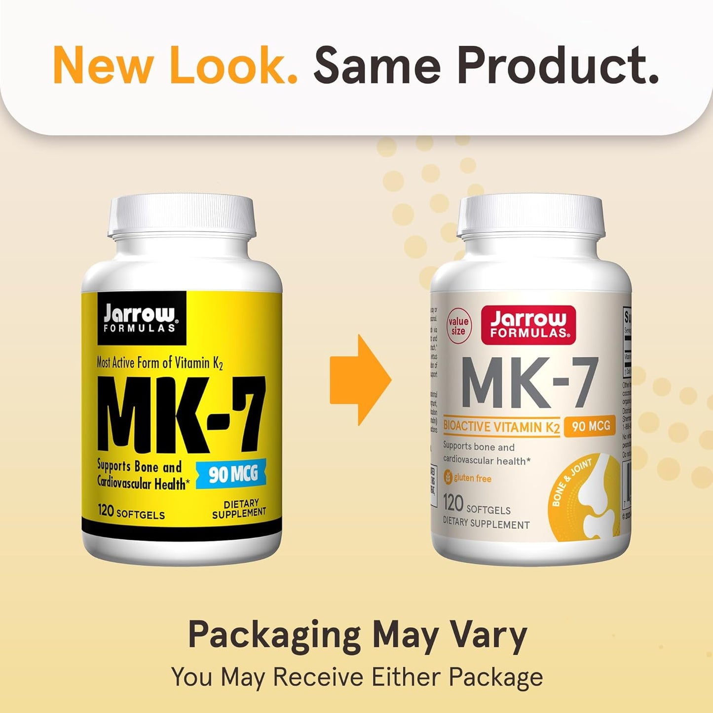 Jarrow Formulas MK7 90 mcg for Bone Health + Extra Strength Methyl B-12 & Folate 400 mcg + P-5-P, 120 Softgels.